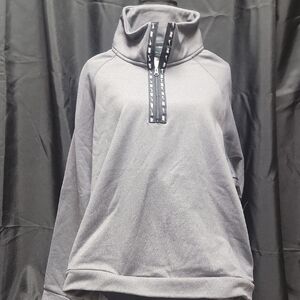 Nike Gray High-Neck Pullover Sweatshirt